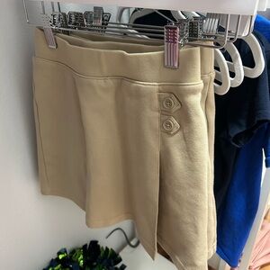 Cat & Jack Tan Skort with Button Accents